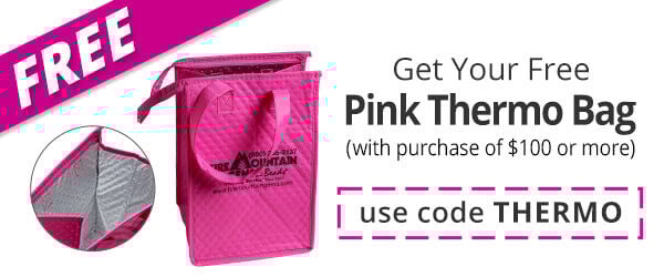 Free Pink FMG Thermo Bag with any purchase of $100 or more. Use the code THERMO at checkout to claim offer.