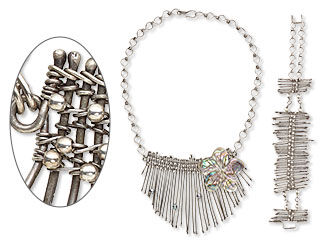Bib-Style Necklace and Bracelet Set