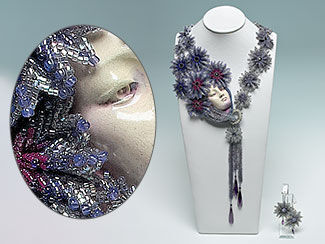 Triple-Strand Lariat-Style Necklace and Earring Set