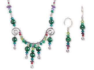 Single-Strand Necklace and Earring Set