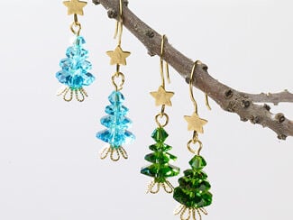 Set of 6 Christmas Tree Earrings
