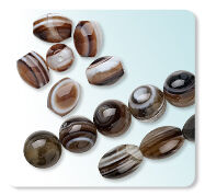 Banded agate beads