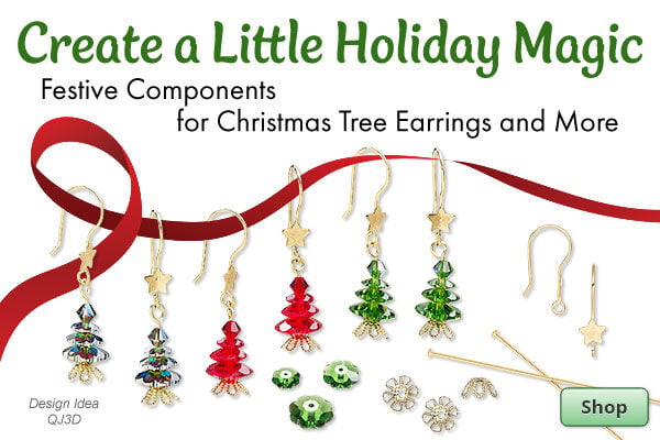 Shop Festive Components for christmas tree earrings and more.