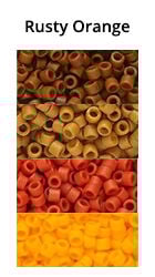 Rusty Orange Monochromatic Ombre seed beads