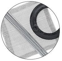 Steel tripod with mesh screen