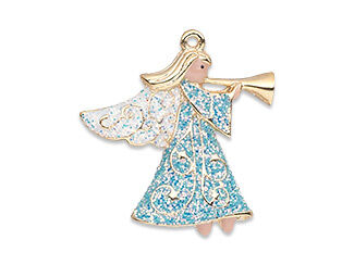 Angel with horn charm