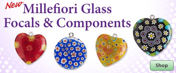  New Millefiori Glass Focals & Components