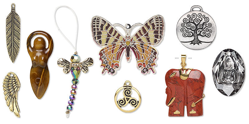 Assorted symbol charms