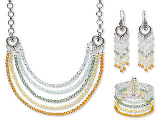 Multi-Strand Necklace, Bracelet and Earring Set