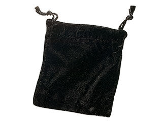 Black velvet pouch