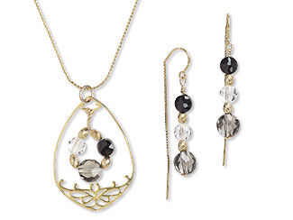 Single-Strand Necklace and Earrings Set