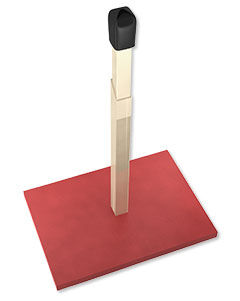 Pushing cutting end through clay