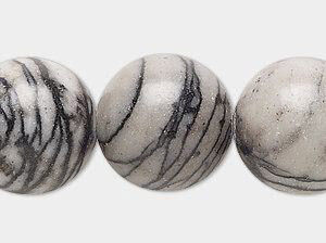 Black Silk Stone Beads