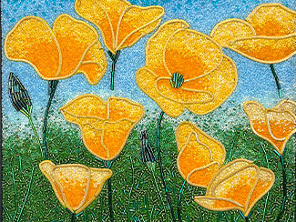 "Look Poppies" Inspirational Bead Mosaic