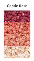 Gentle Rose Monochromatic Ombre seed beads