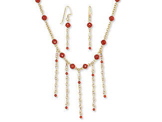 Single-Strand Necklace and Earring Set