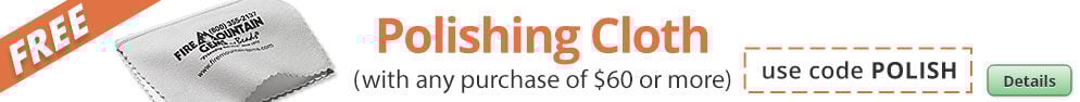 Free Polishing Cloth with any purchase of $60 or more. Use the code POLISH at checkout to claim offer. Click for more Details.