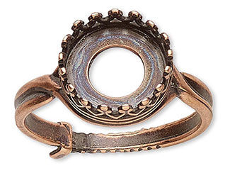 Copper-Plated Brass Ring Setting