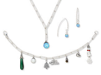 Single-Strand Necklace, Bracelet and Earring Set