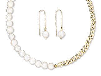 Single-Strand Necklace and Earring Set