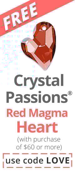 Free Crystal Passions&reg; Red Magma Heart with any purchase of $60 or more. Use the code LOVE at checkout to claim offer. Click for more Details.