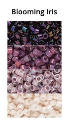 Blooming Iris Monochromatic Ombre seed beads