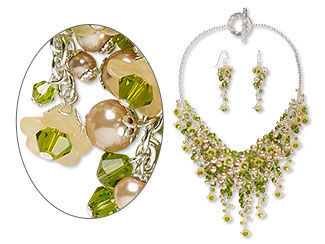Bib-Style Necklace and Earring Set