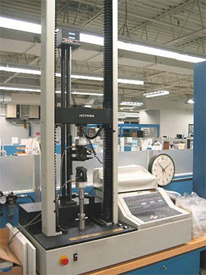 Figure 2: ''Instron'' Tester used for tensile and elongation testing