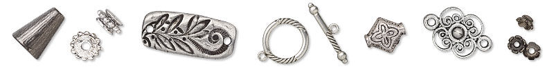 Antiqued silver findings