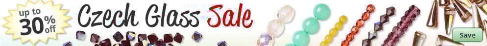 Save on our Czech Glass Sale with discounts up to 30% off.