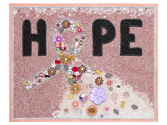 “Hope” Awareness Ribbon Bead Mosaic
