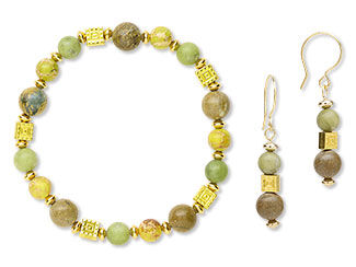 Image of a bracelet and earrings