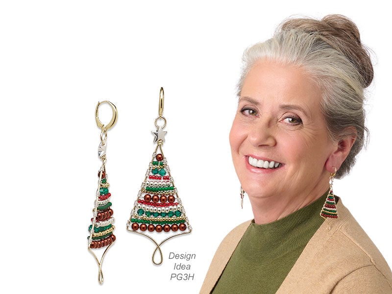 Model wearing jewelry made with preciosa crystal