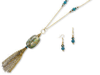 Single-Strand Necklace and Earring Set