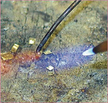 Using targeted flame while soldering