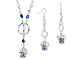 Single-Strand Necklace and Earrings Set