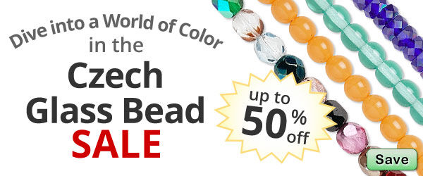 Save on our Czech Glass Bead Sale with discounts up to 50% off.