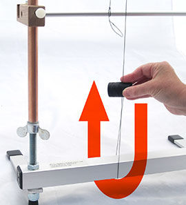 Step 7 - Looping the warping thread under the bottom  beam of loom