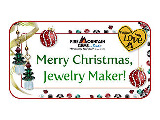 Gift certificate with the text Merry Christmas, Jewelry Maker! 