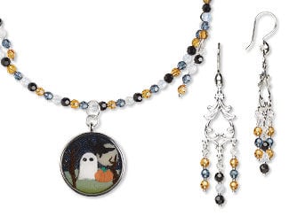Single-Strand Necklace and Earring Set