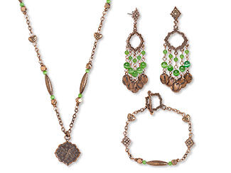 Single-Strand Necklace, Bracelet and Earring Set