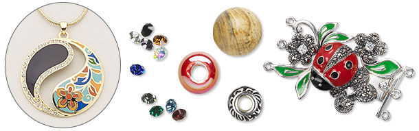 Pendant, beads and charms