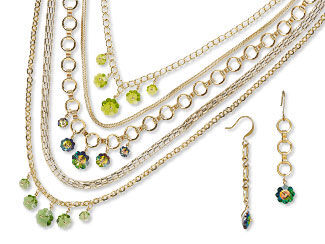 Multi-Strand Necklace and Earring Set