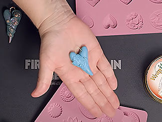 Creating Embellished Polymer Clay Hearts Using Molds