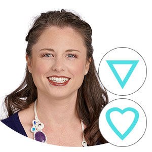Heart and inverted triangle face example