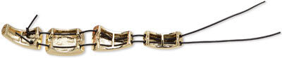 Stretch cord threaded through four links
