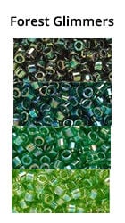Forest Glimmers Monochromatic Ombre seed beads