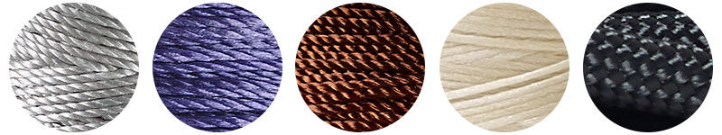Five examples of Nylon Cord