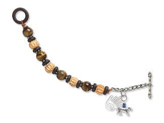 Design Idea A 1 5 2 - Sapphire and Tigereye Gemstone Beads and Wood Beads