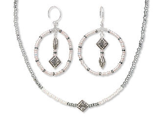Single-Strand Necklace and Earring Set